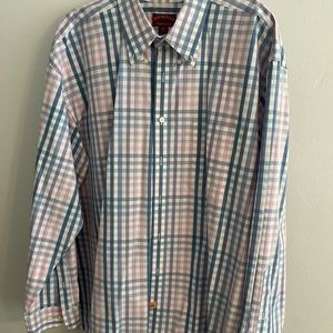 Rochester Big and Tall. Men’s Button Down Shirt. Purple, Blue, Pink. XXL.